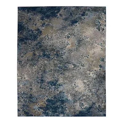 Nourison Artworks Jazz Wool Blend Rug, Blue, 5.5X8 Ft