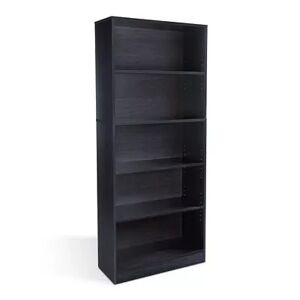 Atlantic 5-Shelf Bookcase, Brown