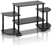 Furinno Turn-N-Tube Roundedecorner TV Entertainment Center, Espresso & Black - 22.85 x 41.5 x 11.6 in., MULTI NONE