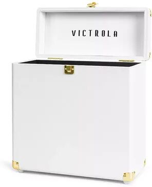 Victrola Collector Storage Case for Vinyl Turntable Records, White