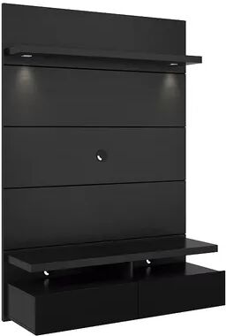 MANHATTAN COMFORT Cabrini Floating Wall Theater Entertainment Center, Black