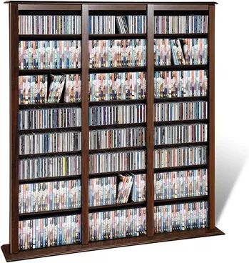 Prepac Barrister Multimedia Storage Tower, Brown, Furniture