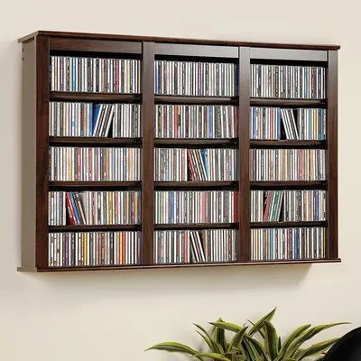 Prepac Wall-Mounted Multimedia Storage, Brown, Furniture