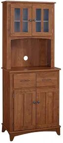 Home Source Microwave Storage Cabinet, Brown