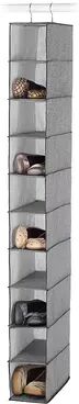 Whitmor Hanging Shoe Shelves Organizer, Grey