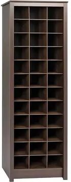 Prepac Tall Shoe Storage Cabinet, Dark Brown