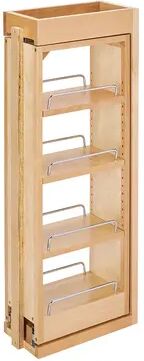 Rev-A-Shelf 6 x 30 In Pullout Between Cabinet Filler Maple Wood Shelf Storage, Beige Over