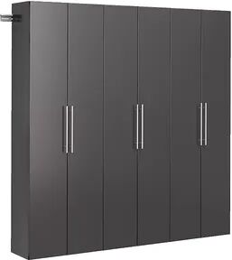 Prepac HangUps 72-in. C Storage Wall Cabinet 3-piece Set, Black