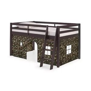 Alaterre Furniture Roxy Twin Junior Loft Print Tent Bed, Brown