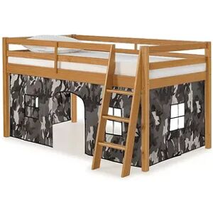 Alaterre Furniture Roxy Twin Junior Tent Loft Bed, Brown