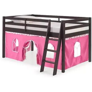 Alaterre Furniture Roxy Twin Junior Loft Print Tent Bed, Brown