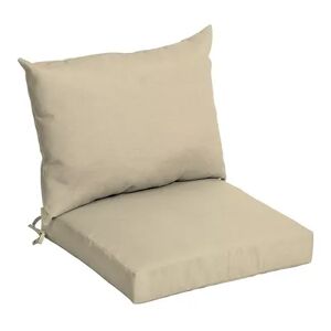 Arden Selections Leala Texture Outdoor Dining Chair Cushion Set, White, 21X21
