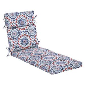 Arden Selections Clark Outdoor Chaise Lounge Cushion, Blue, 77X22