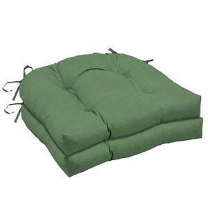 Arden Selections 2-pack Outdoor Wicker Seat Cushion Set, Green, 18X20