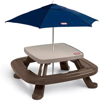 Little Tikes Fold 'n Store Picnic Table with Market Umbrella, Clrs