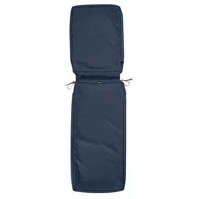 Classic Accessories Montlake FadeSafe Patio Chaise Lounge Cushion Slip Cover, Blue