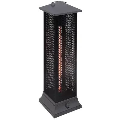 Outsunny Small Patio Heater, 1500W Electric Infrared Outdoor Heater with IP54 Safety Rating & Tip-Over Protection, Silent Design, Handle & Burn Shield
