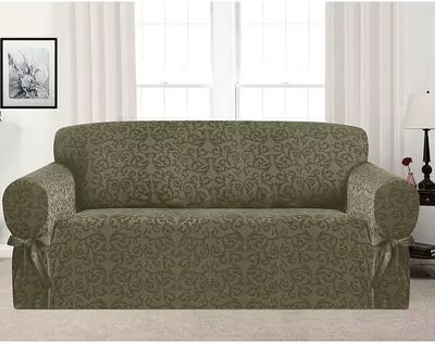 Kathy Ireland Americana Sofa Slipcover, Med Green, SOFASLPCVR