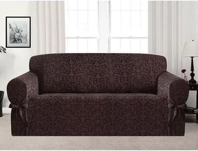 Kathy Ireland Americana Sofa Slipcover, Dark Brown, SOFASLPCVR