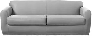 Sure Fit SureFit Home Decor Ultimate Stretch Leather Sofa Cushion Cover, Light Grey