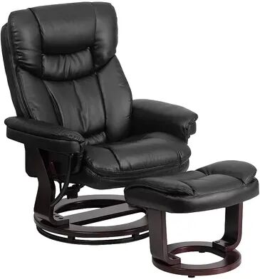 Flash Furniture Recliner Chair & Ottoman 2-piece Set, Black