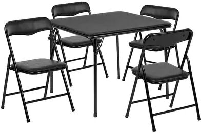 Flash Furniture Kids Flash Furniture Folding Table & Chair 5-piece Set, Black