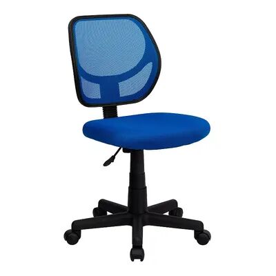 Emma+Oliver Emma and Oliver Gray Mesh Swivel Task Office Chair, Brt Blue