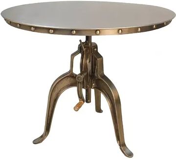 Rio Mundra Adjustable Crank Antique Dining Table, Grey