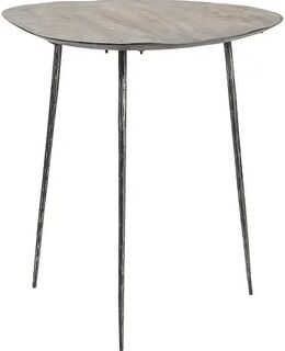 Crestview Collection Bengal Manor Guitar Pick End Table, Grey