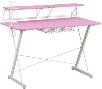 Techni Sport Computer Gaming Desk, Pink