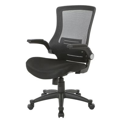 Office Star Products Screen Back Manager Chair, Black