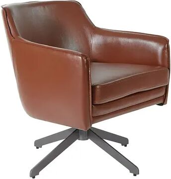 Office Star Products OSP Designs Faux-Leather Guest Chair, Brown