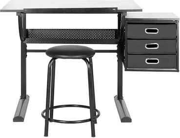 Safavieh Harvard Writing Desk and Stool Set, Black