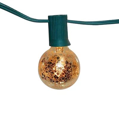 Lumabase Electric Globe String Lights & 25 Gold Mercury Lights, Multicolor