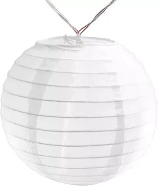 Lumabase Battery Operated String Lights & 10 Nylon Lanterns, White