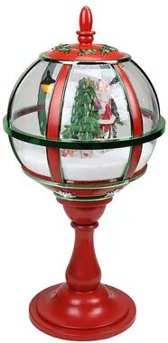 Kohl's Musical Light-Up Snowy Santa Street Lamp Christmas Table Decor, Red