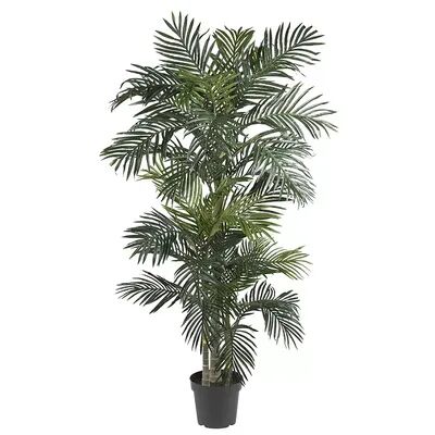nearly natural 6 1/2-ft. Silk Golden Cane Palm Tree, Green