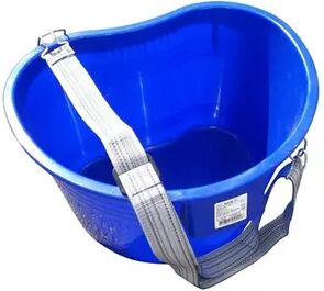 Zenport Industries Zenport AG430B Plastic 22qt Kidney Shaped Picking Pail Bucket with Strap Blue, Multicolor