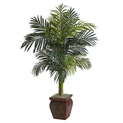 nearly natural 4-foot Cane Palm, Green
