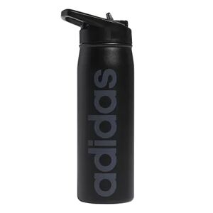 adidas 20-oz. Stainless Steel Water Bottle with Straw, Black
