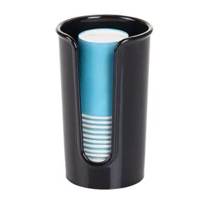 mDesign Small Plastic Disposable Mouthwash/Rinsing Cup Dispenser - Mint Green, Grey