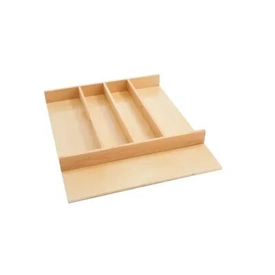 Rev-A-Shelf 4WUT-1SH 18.5-Inch Shallow Wood Kitchen Drawer Utility Tray Insert, White