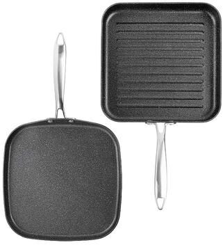 Granite Stone Diamond Granitestone Diamond Pro 2-pc. Hard-Anodized Nonstick Grill & Griddle Pan Set, Grey