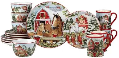 Certified International Homestead Christmas 16 pc. Dinnerware Set, Multicolor