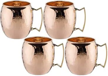 Old Dutch 4-pc. 16-oz. Hammered Copper Moscow Mule Mug Set, Multicolor, 16 Oz