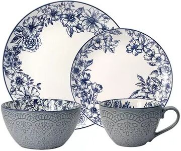 Pfaltzgraff 16-piece Gabriela Blue Dinnerware Set, 16 Pc