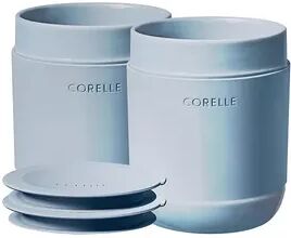 Corelle 4-pc. Stoneware Tumbler with Silicone Lid Set, Multicolor