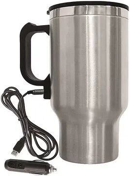 Brentwood Appliances Brentwood Electric Coffee Mug with Wire Car Plug, Silver