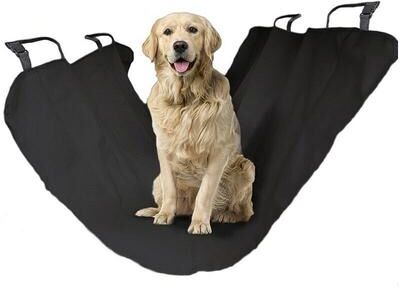 Precious Tails Waterproof Pet Car Back Seat Cover, Black