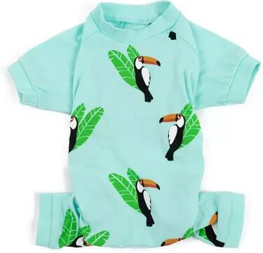 Leveret Dog Cotton Pajama Toucan Bird XXXL, Size: Medium, Brt Blue